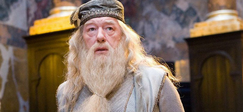 Michael Gambon as a much older Albus Dumbledore in the Harry Potter films.